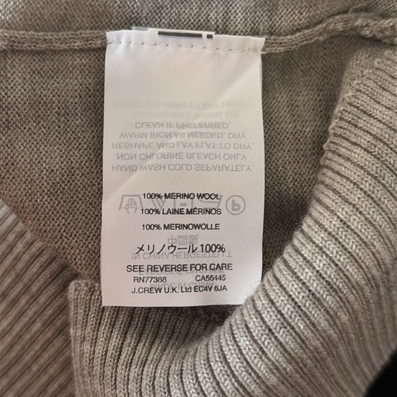 J. Crew 100% Merino Wool Ballet Wrap Sweater Women’s XS Grey Long-Sleeve H7146 - Picture 8 of 9